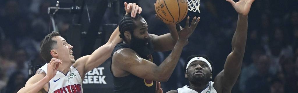 哈登18+5+7杜伦空砍24+14 骑士击败活塞