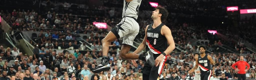 文班伤缺福克斯25+7阿夫迪亚29分 马刺力克开拓者